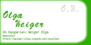 olga weiger business card